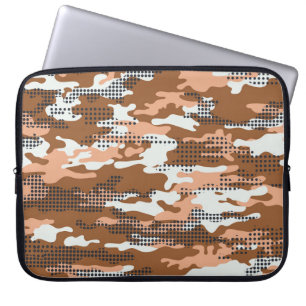 Camouflage Polka Dot: Abstrakt Nahtlos. Laptopschutzhülle