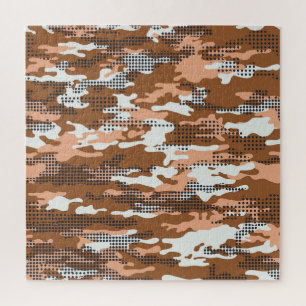 Camouflage Polka Dot: Abstrakt Nahtlos. Puzzle