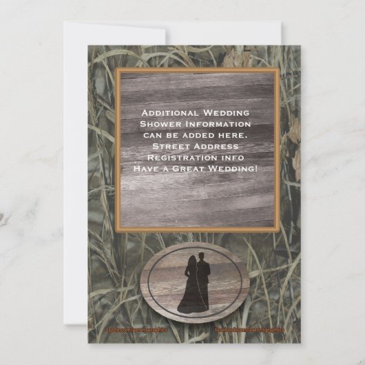 Camouflage-Polterabend-Einladung Einladung (Rückseite)