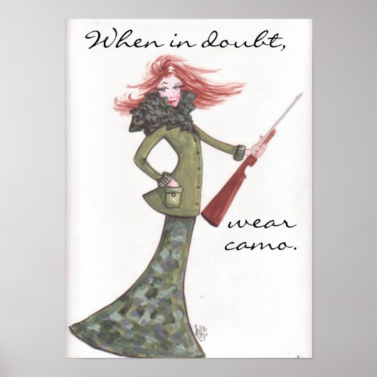 Camouflage-Poster tragen Poster (Vorne)