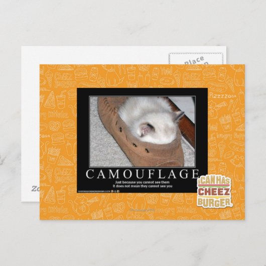 Camouflage Postkarte (Vorne/Hinten)