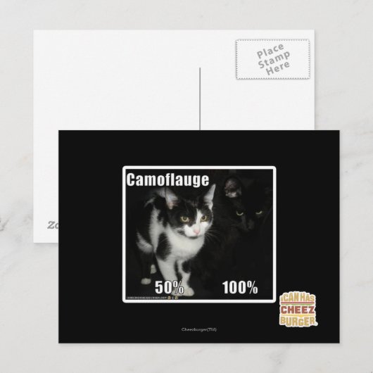 Camouflage Postkarte (Vorne/Hinten)