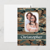 Camouflage Postkarte (Vorne/Hinten)