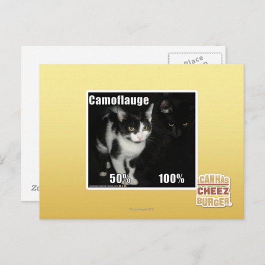 Camouflage Postkarte (Vorne/Hinten)