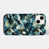 Camouflage Print iPhone 14 Fall Hülle (Rückseite (Horizontal))