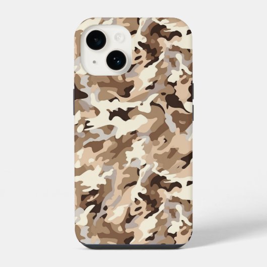 Camouflage Print iPhone 14 Fall Hülle (Rückseite)