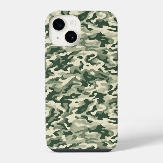 Camouflage Print iPhone 14 Fall Hülle (Rückseite)