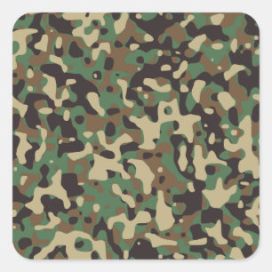 Camouflage Quadratischer Aufkleber