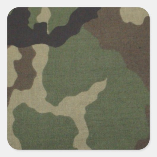 Camouflage Quadratischer Aufkleber (Vorderseite)