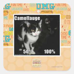 Camouflage Quadratischer Aufkleber