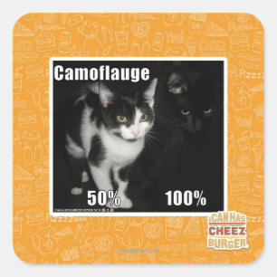 Camouflage Quadratischer Aufkleber