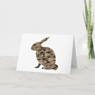 Camouflage Rabbit Silhouette Karte