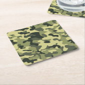 Camouflage Rechteckiger Pappuntersetzer (angewinkelt)