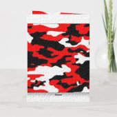 Camouflage Red Patterns Karte (Rückseite)