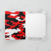 Camouflage Red Patterns Karte (Innenseite)