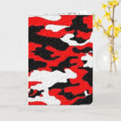 Camouflage Red Patterns Karte (Gelbe Blume)