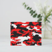 Camouflage Red Patterns Postkarte (Stehend Vorderseite)