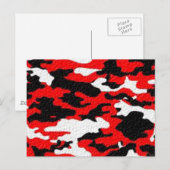 Camouflage Red Patterns Postkarte (Vorne/Hinten)