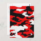 Camouflage Red Patterns Postkarte (Vorne/Hinten)