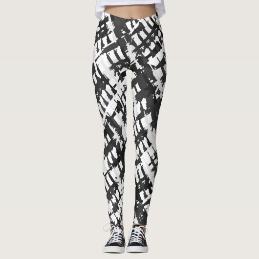 Camouflage Rifles Military Style Gun White Camoufl Leggings (Vorderseite)
