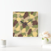Camouflage Ripple Quadratische Wanduhr (Zuhause)