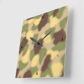 Camouflage Ripple Quadratische Wanduhr (Winkel)