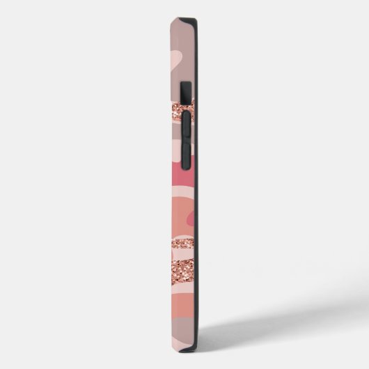 Camouflage Rose Gold Blush Pink Camouflage Arena M Case-Mate iPhone Hülle (Rückseite / Links)