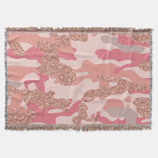 Camouflage Rose Gold Blush Pink Camouflage Arena M Decke (Vorderseite)