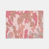 Camouflage Rose Gold Blush Pink Camouflage Arena M Fleecedecke (Vorderseite (Horizontal))