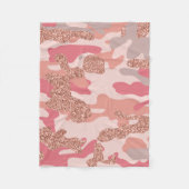 Camouflage Rose Gold Blush Pink Camouflage Arena M Fleecedecke (Vorderseite)