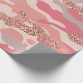 Camouflage Rose Gold Blush Pink Camouflage Arena M Geschenkpapier (Ecke)