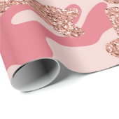 Camouflage Rose Gold Blush Pink Camouflage Arena M Geschenkpapier (Rolleneckpunkt)