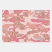 Camouflage Rose Gold Blush Pink Camouflage Arena M Geschenkpapier Set (Vorderseite 3)