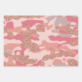 Camouflage Rose Gold Blush Pink Camouflage Arena M Geschenkpapier Set (Vorderseite)