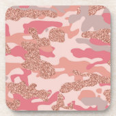 Camouflage Rose Gold Blush Pink Camouflage Arena M Getränkeuntersetzer (Vorderseite)