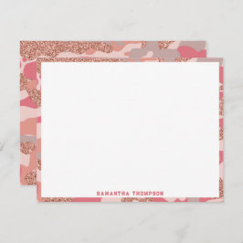 Camouflage Rose Gold Blush Pink Camouflage Arena M Mitteilungskarte