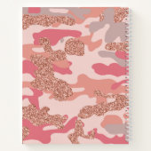 Camouflage Rose Gold Blush Pink Camouflage Arena M Notizblock (Rückseite)