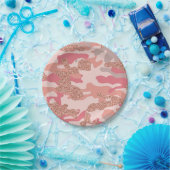 Camouflage Rose Gold Blush Pink Camouflage Arena M Pappteller (Party)