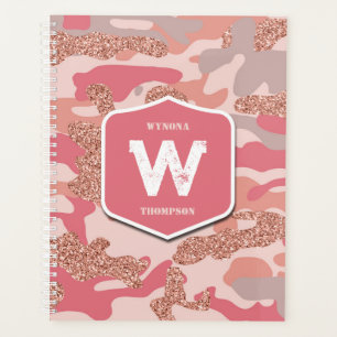 Camouflage Rose Gold Blush Pink Camouflage Arena M Planer