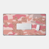Camouflage Rose Gold Blush Pink Camouflage Arena M Schreibtischunterlage (Tastatur & Maus)