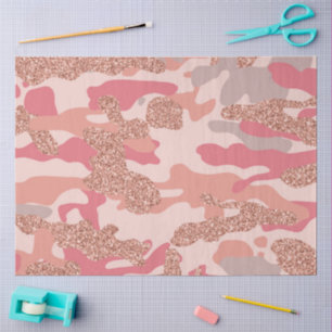 Camouflage Rose Gold Blush Pink Camouflage Arena M Seidenpapier