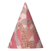 Camouflage Rose Gold Blush Pink Camouflage Army Ge Partyhütchen (Rückseite)