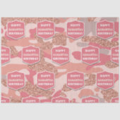 Camouflage Rose Gold Blush Pink Camouflage Geburts Seidenpapier (Vorderseite)