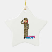 Camouflage Rot Keramikornament (Vorne)