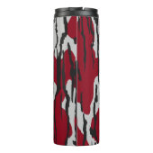 Camouflage Rot und Weiß Mädchen Thermosbecher (Rückseite)