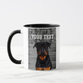 Camouflage Rottweiler Hunde Tierername Tasse (Links)