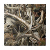 Camouflage-Rotwild-Schädel Fliese (Vorderseite)