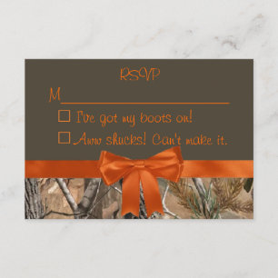 Camouflage-RSVP-Karte RSVP Karte