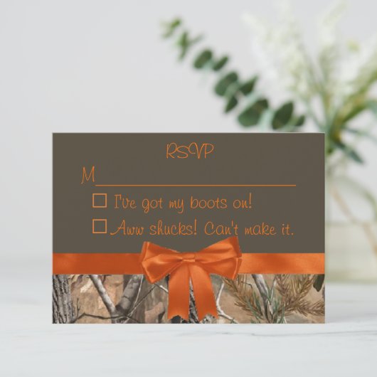 Camouflage-RSVP-Karte RSVP Karte (Stehend Vorderseite)