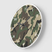 Camouflage Runde große Wandklemme Wanduhr (Winkel)